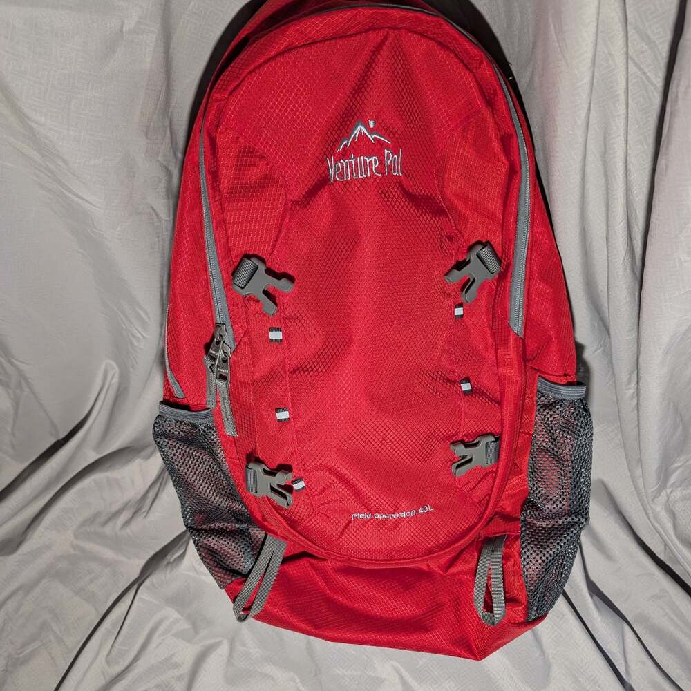Venture Pal Field Operation 40L Red Lightweight Packable Hiking Daypack